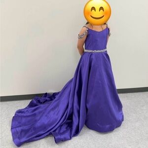 Elegant Purple Kids Formal Gown